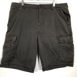 Union Bay Mens Cargo Shorts Size 42 Heavy Cotton 8 Pockets Outdoors Dark Gray